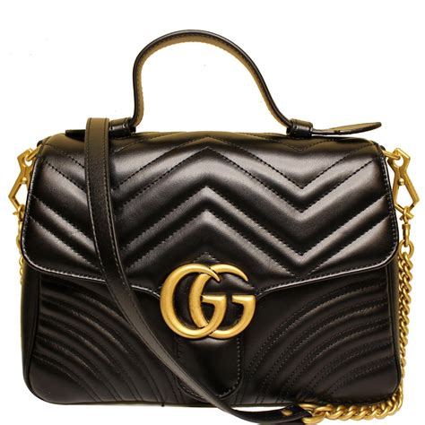 gucci torchon double g leather shoulder bag|GG Marmont small shoulder bag in Black Leather .